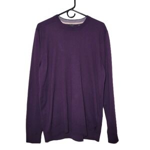 Ted Baker London Men's Purple Crew Neck Long Sleeve Sweater Size 6 XXL Slim Fit